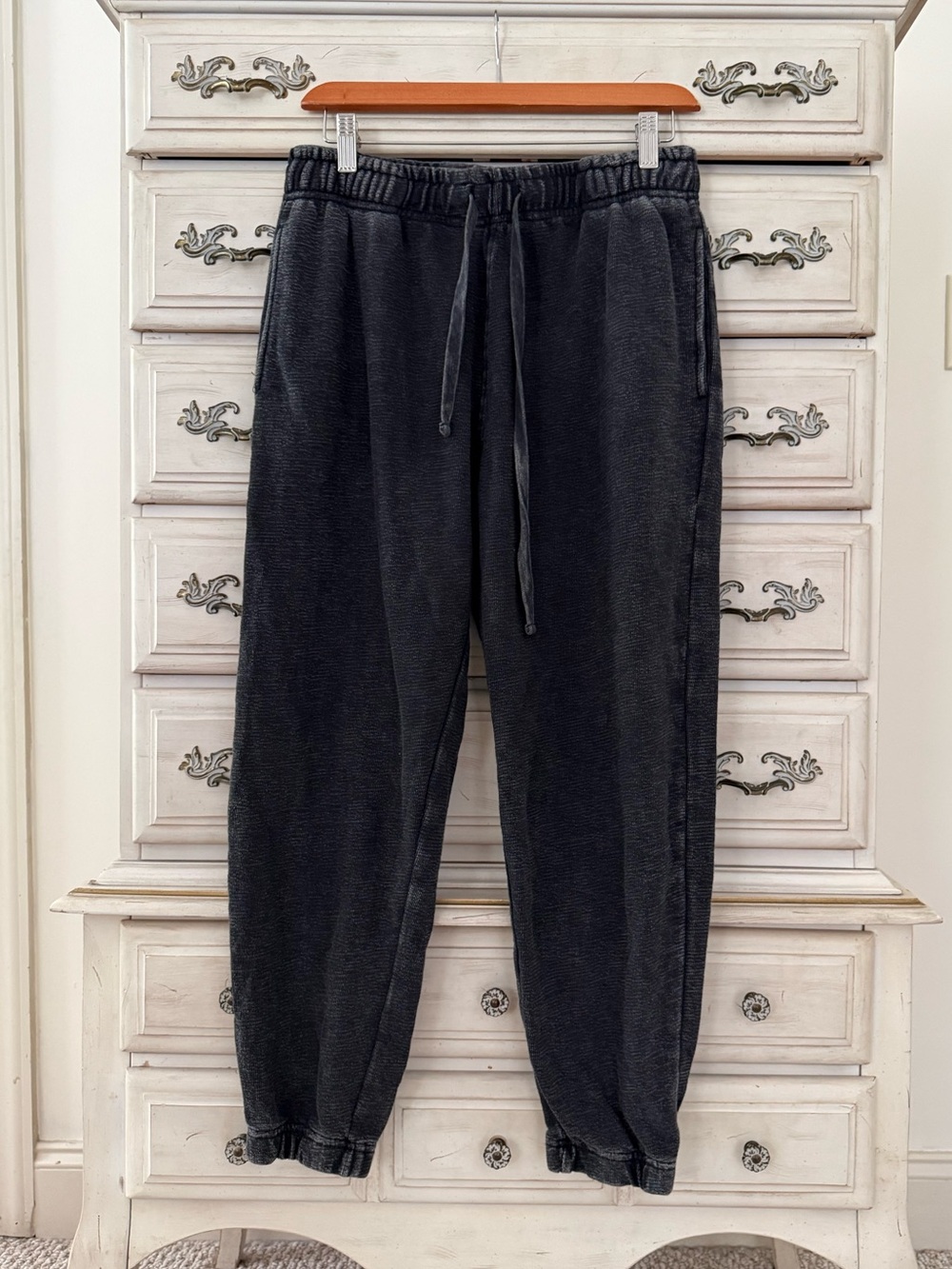 Vici Black Cotton Pocketed Pants